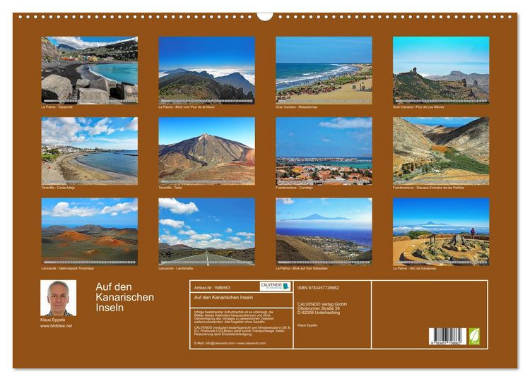 Produktbild: Auf den Kanarischen Inseln (Wandkalender 2026 DIN A2 quer), CALVENDO Monatskalender