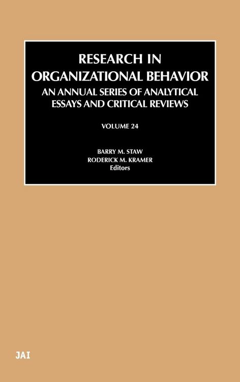 Produktbild: Research in Organizational Behaviour