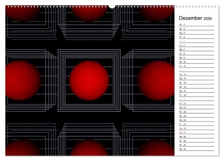 Produktbild: Mit Geometrie durch das Jahr (hochwertiger Premium Wandkalender 2026 DIN A2 quer), Kunstdruck in Hochglanz