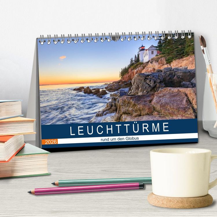 Produktbild: LEUCHTT&Uuml;RME - rund um den Globus (Tischkalender 2026 DIN A5 quer), CALVENDO Monatskalender