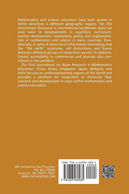 Produktbild: The First Sourcebook on Asian Research in Mathematics Education