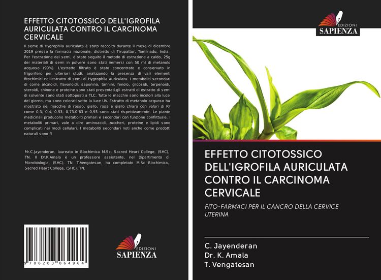 Produktbild: Effetto Citotossico Dell'igrofila Auriculata Contro Il Carcinoma Cervicale