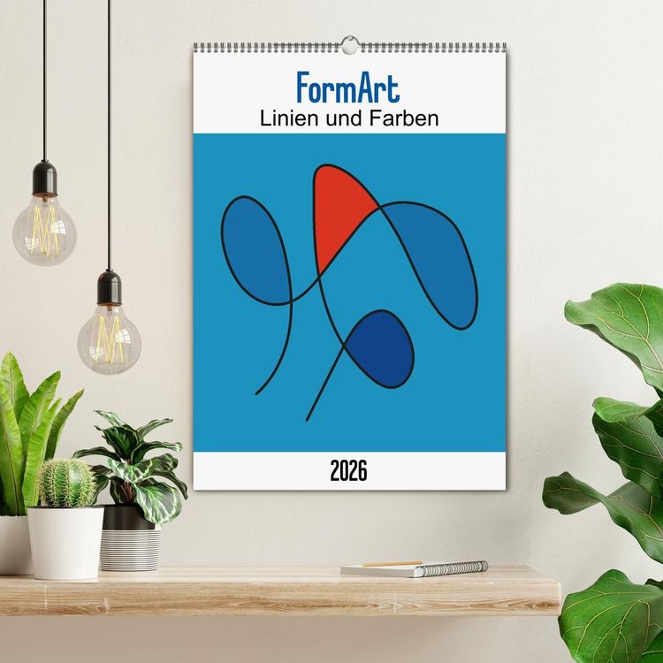 Produktbild: FormArt - Linien und Farben (Wandkalender 2026 DIN A2 hoch), CALVENDO Monatskalender