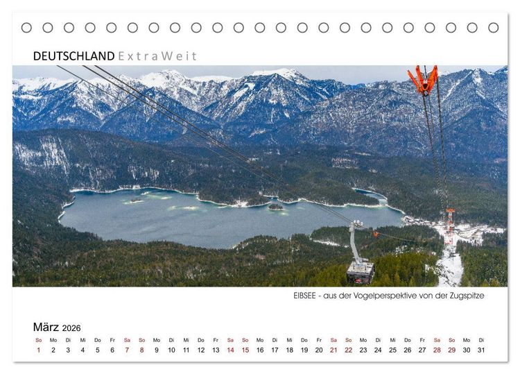 Produktbild: Wei&szlig;blaue Impressionen vom Eibsee (Tischkalender 2026 DIN A5 quer), CALVENDO Monatskalender