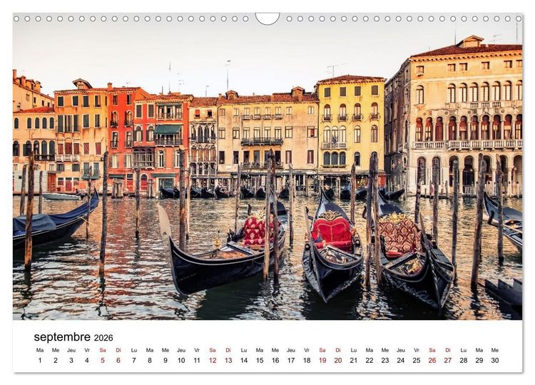 Produktbild: Les merveilles de Venise (Calendrier mural 2026 DIN A3 vertical), CALVENDO calendrier mensuel