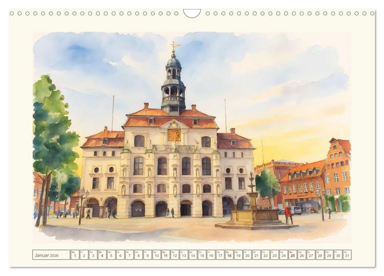Produktbild: Zauberhaftes L&uuml;neburg (Wandkalender 2026 DIN A3 quer), CALVENDO Monatskalender