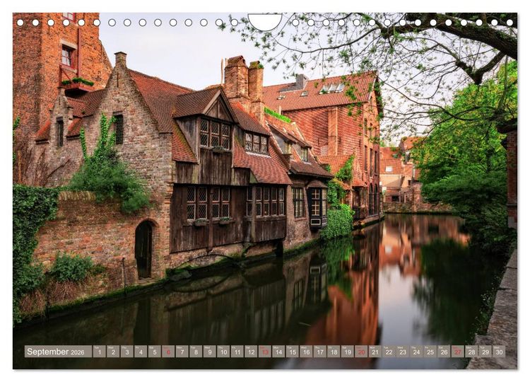 Produktbild: Bruges and Ghent, a photographic city tour in Flanders. (Wall Calendar 2026 DIN A4 landscape), CALVENDO 12 Month Wall Calendar