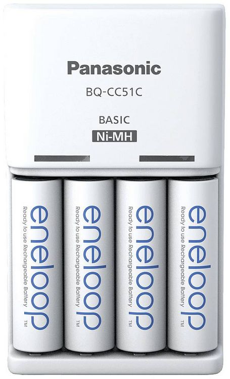 Produktbild: Panasonic Basic BQ-CC51 + 4x eneloop AA Steckerladerger&auml;t NiMH Micro (AAA), Mignon (AA)