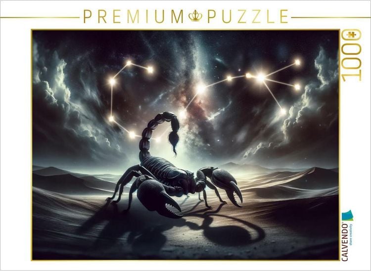 Produktbild: CALVENDO Puzzle Der Skorpion in der W&uuml;stennacht: Ein Symbol f&uuml;r Kraft und Wandlung | 1000 Teile Lege-Gr&ouml;&szlig;e 64x48cm Foto-Puzzle f&uuml;r gl&uuml;ckliche Stunden