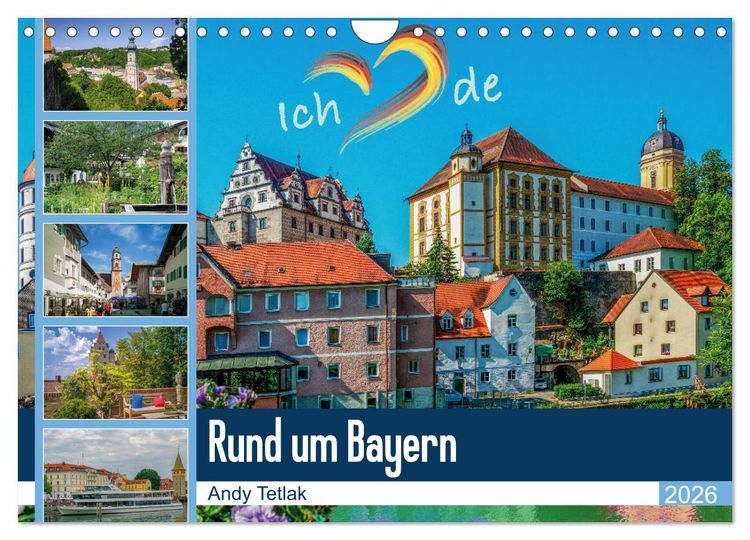 Produktbild: Rund um Bayern (Wandkalender 2026 DIN A4 quer), CALVENDO Monatskalender