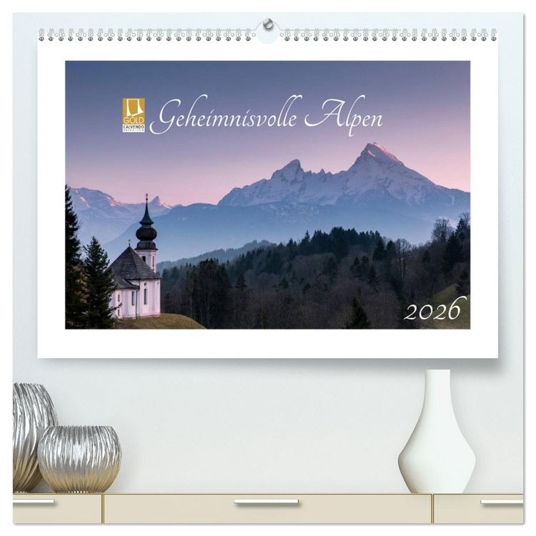 Produktbild: Geheimnisvolle Alpen (hochwertiger Premium Wandkalender 2026 DIN A2 quer), Kunstdruck in Hochglanz
