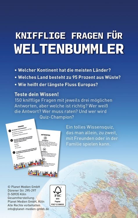 Produktbild: Das gro&szlig;e L&auml;nder-Quiz I ab 10 Jahren