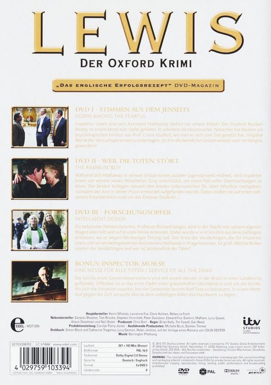 Produktbild: Lewis - Der Oxford Krimi - Staffel 7 [4 DVDs]