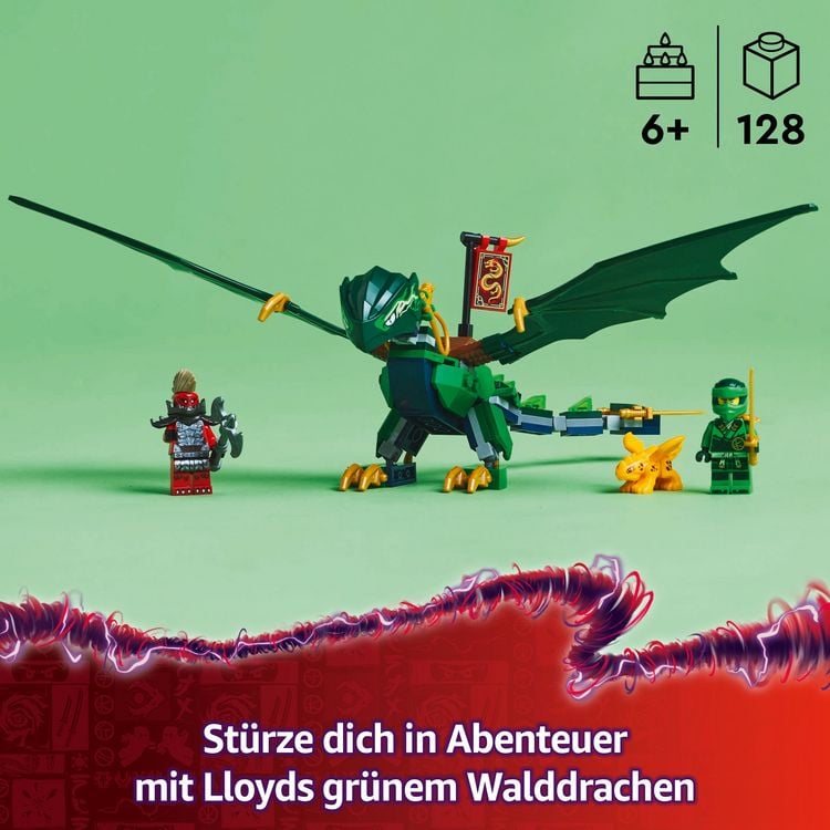 Produktbild: LEGO NINJAGO Lloyds grüner Walddrache - Drache mit Minifiguren 71829