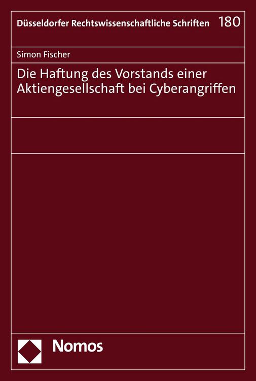 Produktbild: Die Haftung des Vorstands einer Aktiengesellschaft bei Cyberangriffen