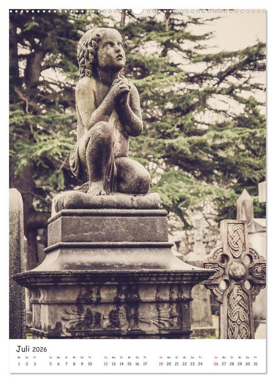 Produktbild: Dean Cemetery - Historischer Friedhof Edinburgh (hochwertiger Premium Wandkalender 2026 DIN A2 hoch), Kunstdruck in Hochglanz
