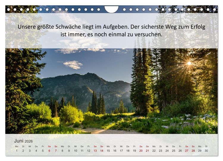 Produktbild: Motivationsspr&uuml;che Erfolgsweg (Wandkalender 2026 DIN A4 quer), CALVENDO Monatskalender