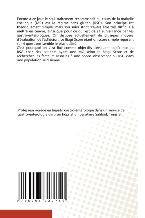 Produktbild: Adh&eacute;rence au r&eacute;gime sans gluten au cours de la maladie c&iquest;liaque