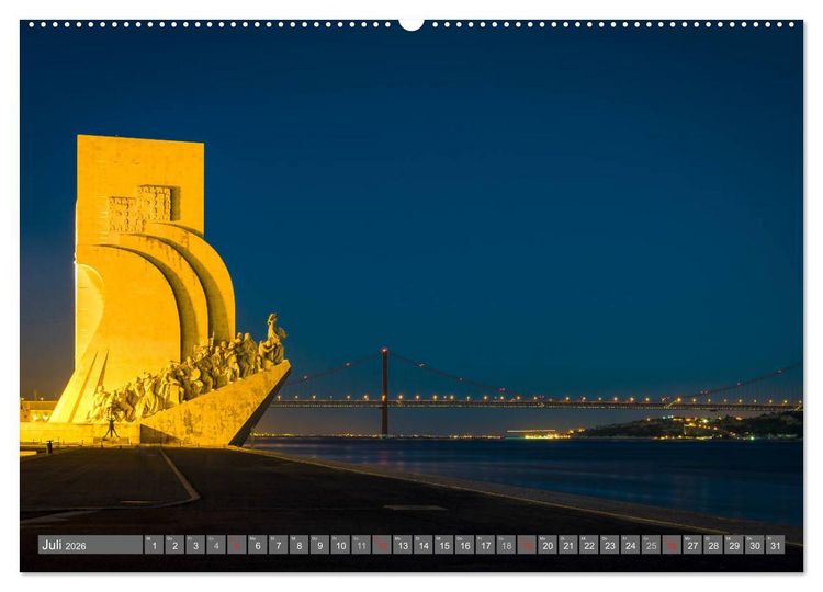 Produktbild: Metropole Lissabon (hochwertiger Premium Wandkalender 2026 DIN A2 quer), Kunstdruck in Hochglanz