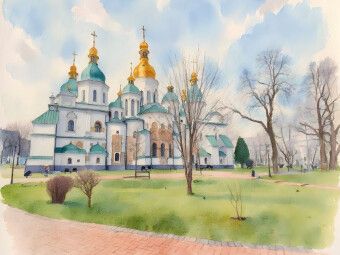 Produktbild: CALVENDO Puzzle Sophienkathedrale in Kiew | 1000 Teile Lege-Gr&ouml;&szlig;e 64x48cm Foto-Puzzle f&uuml;r gl&uuml;ckliche Stunden