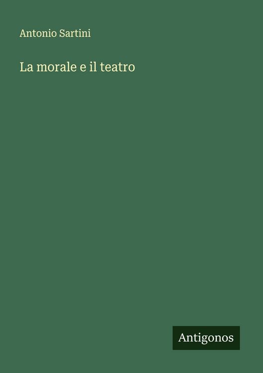 Produktbild: La morale e il teatro