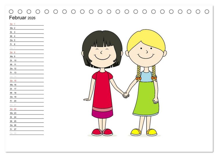 Produktbild: Der Kinderkalender (Tischkalender 2026 DIN A5 quer), CALVENDO Monatskalender