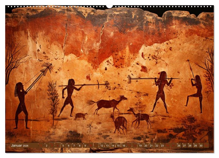 Produktbild: Steinzeit Galerie (hochwertiger Premium Wandkalender 2026 DIN A2 quer), Kunstdruck in Hochglanz