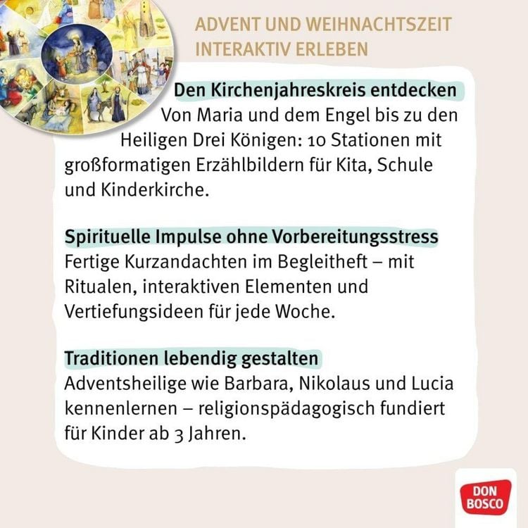 Produktbild: Die Jahreskrippe: Advent und Weihnachtszeit. Kamishibai Bildkartenset