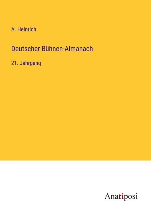Produktbild: Deutscher B&uuml;hnen-Almanach