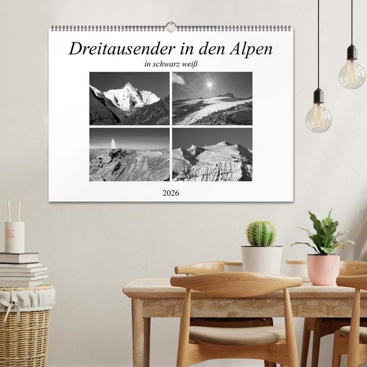 Produktbild: Dreitausender in den Alpen (Wandkalender 2026 DIN A2 quer), CALVENDO Monatskalender