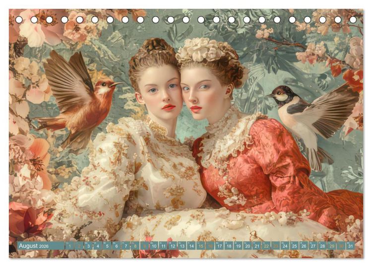 Produktbild: Barock und Rokoko - Malerische Werke (Tischkalender 2026 DIN A5 quer), CALVENDO Monatskalender