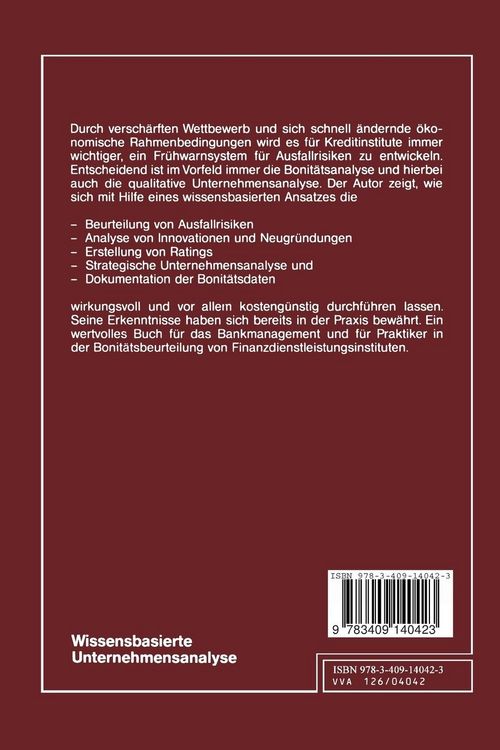 Produktbild: Wissensbasierte Unternehmensanalyse