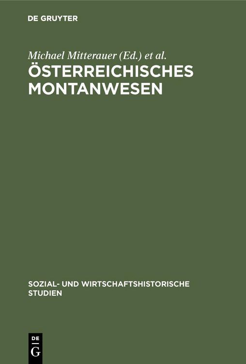 Produktbild: &Ouml;sterreichisches Montanwesen