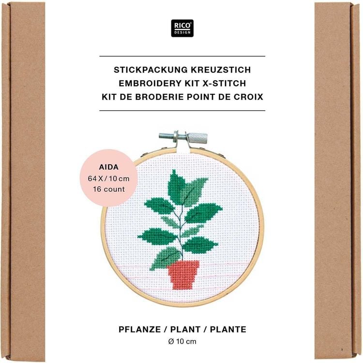 Produktbild: Stickpackung Mini Kit Pflanze