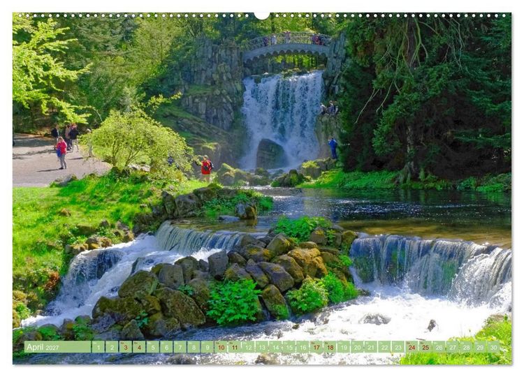Produktbild: Bad Wilhelmsh&ouml;he Bergpark und Wasserspiele (Wandkalender 2027 DIN A2 quer), CALVENDO Monatskalender