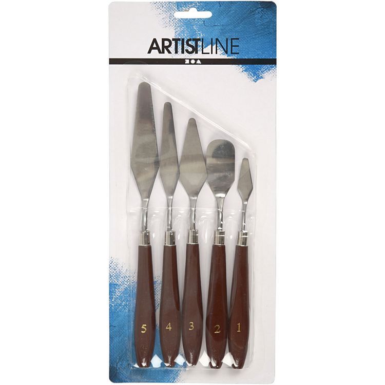 Produktbild: Creativ Company Palettmesser - Set , L 17-23 cm, B 1,5-2,5 cm, 5 Stk
