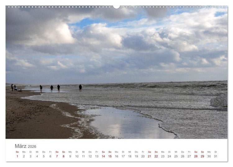 Produktbild: D&auml;nemark - Henne Strand (hochwertiger Premium Wandkalender 2026 DIN A2 quer), Kunstdruck in Hochglanz
