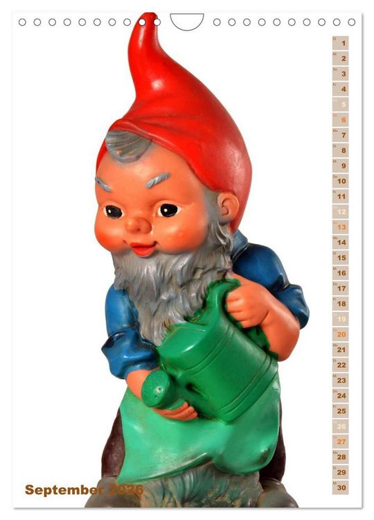 Produktbild: Gartenzwerge: Die rote Zipfelm&uuml;tze im Beet (Wandkalender 2026 DIN A4 hoch), CALVENDO Monatskalender