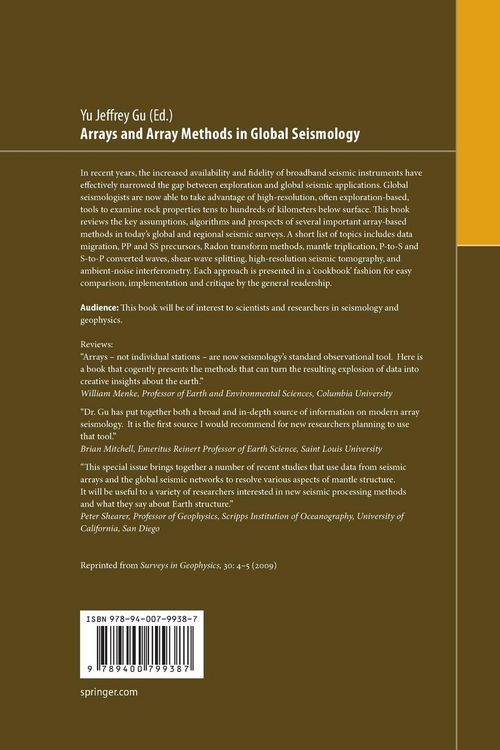 Produktbild: Arrays and Array Methods in Global Seismology