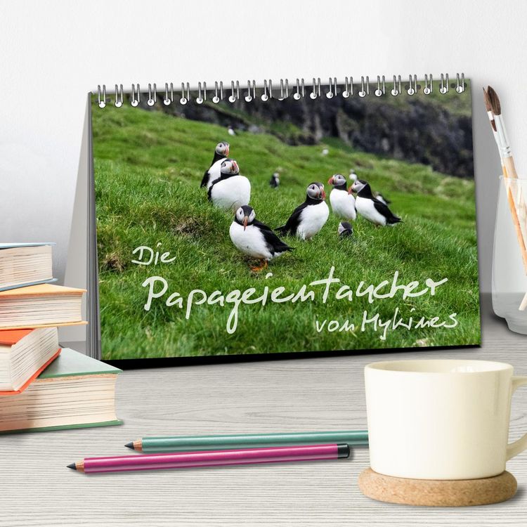 Produktbild: Die Papageientaucher von Mykines (Tischkalender 2026 DIN A5 quer), CALVENDO Monatskalender