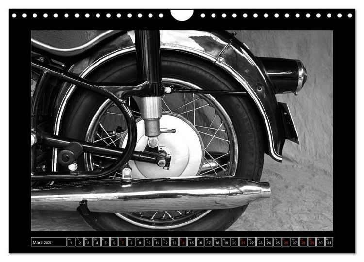 Produktbild: BMW R69S in schwarzweiss (Wandkalender 2027 DIN A4 quer), CALVENDO Monatskalender