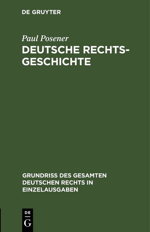 Produktbild: Deutsche Rechtsgeschichte