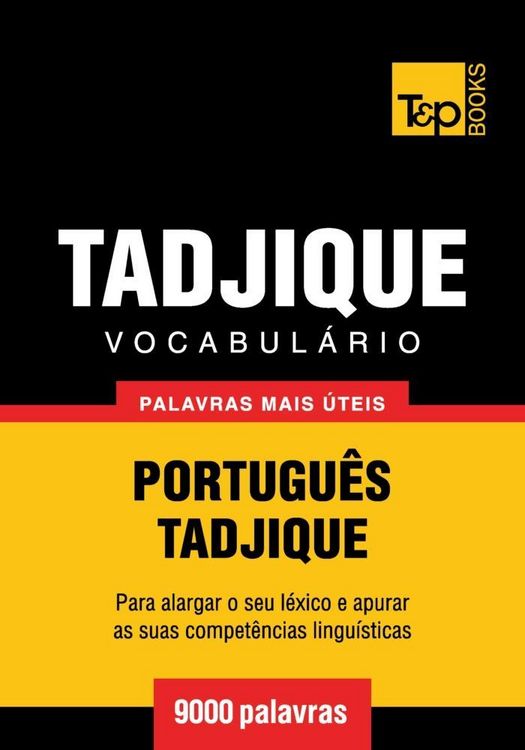 Produktbild: Vocabul&aacute;rio Portugu&ecirc;s-Tadjique - 9000 palavras