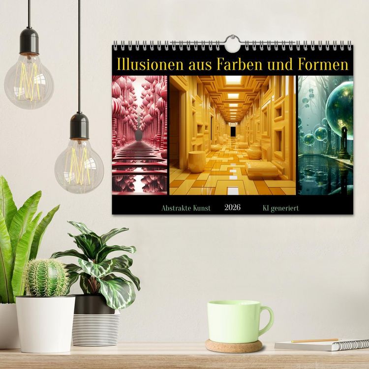 Produktbild: Illusionen aus Farben und Formen (Wandkalender 2026 DIN A4 quer), CALVENDO Monatskalender
