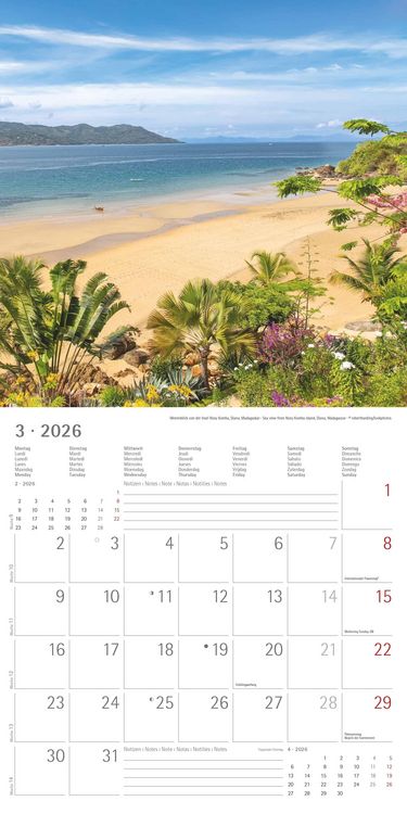 Produktbild: Alpha Edition - Am Meer 2026 Broschürenkalender, 30x30cm, Wandkalender mit Platz für Notizen und Termine, Bilder rund ums Meer, Monatsübersicht und Fe