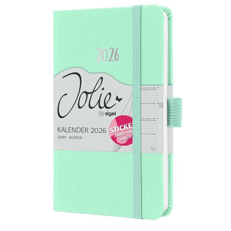 Sigel Agenda semainier Feel 2026 (DE/EN//NL) A6 Soft Rose Hardcover