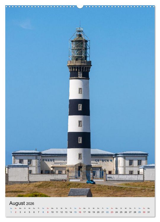 Produktbild: Phares Bretons Bretonische Leuchtt&uuml;rme (Wandkalender 2026 DIN A2 hoch), CALVENDO Monatskalender