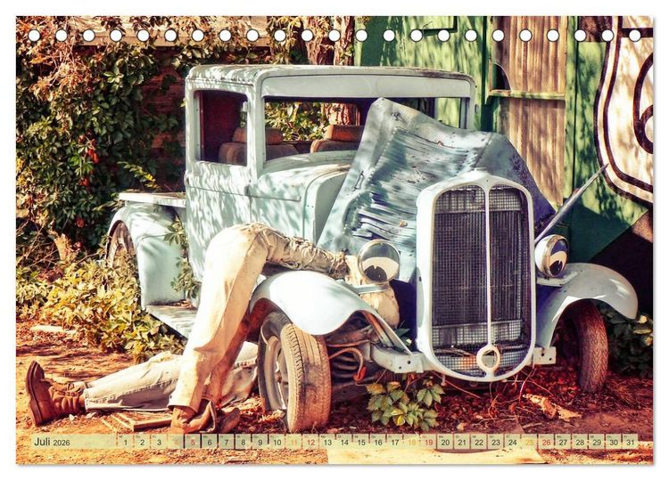 Produktbild: Nostalgie auf 2451 Meilen - Route 66 (Tischkalender 2026 DIN A5 quer), CALVENDO Monatskalender