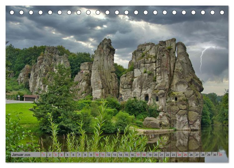 Produktbild: Streifzug durch Ostwestfalen (Tischkalender 2026 DIN A5 quer), CALVENDO Monatskalender