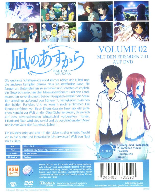 Produktbild: Nagi No Asukara - Volume 2 - Episoden 07-11